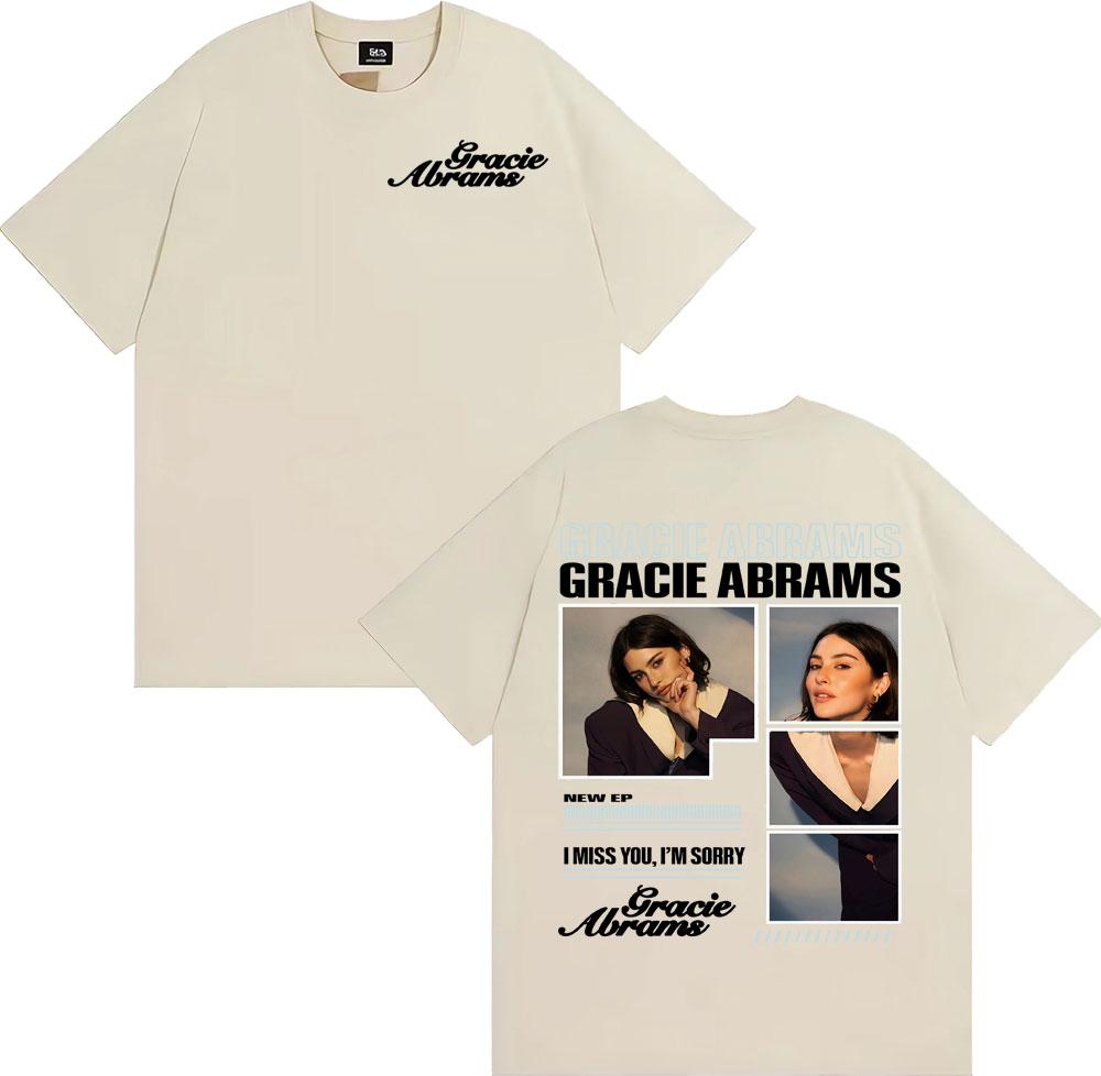 Gracie Abrams The Secret of Us Tour Cover T Shirts Men Women Fashion Trend Aesthetic T-shirts Cotton Casual Short Sleeve T Shirt