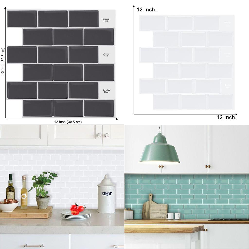 Vibrant 3d Self Adhesive Sticker Kitchen Tile Backsplash For Bathroom Wall Art