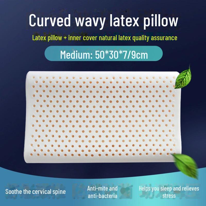 Natural Thai Latex Cervical Pillow - Ideal for Adults & Gifts