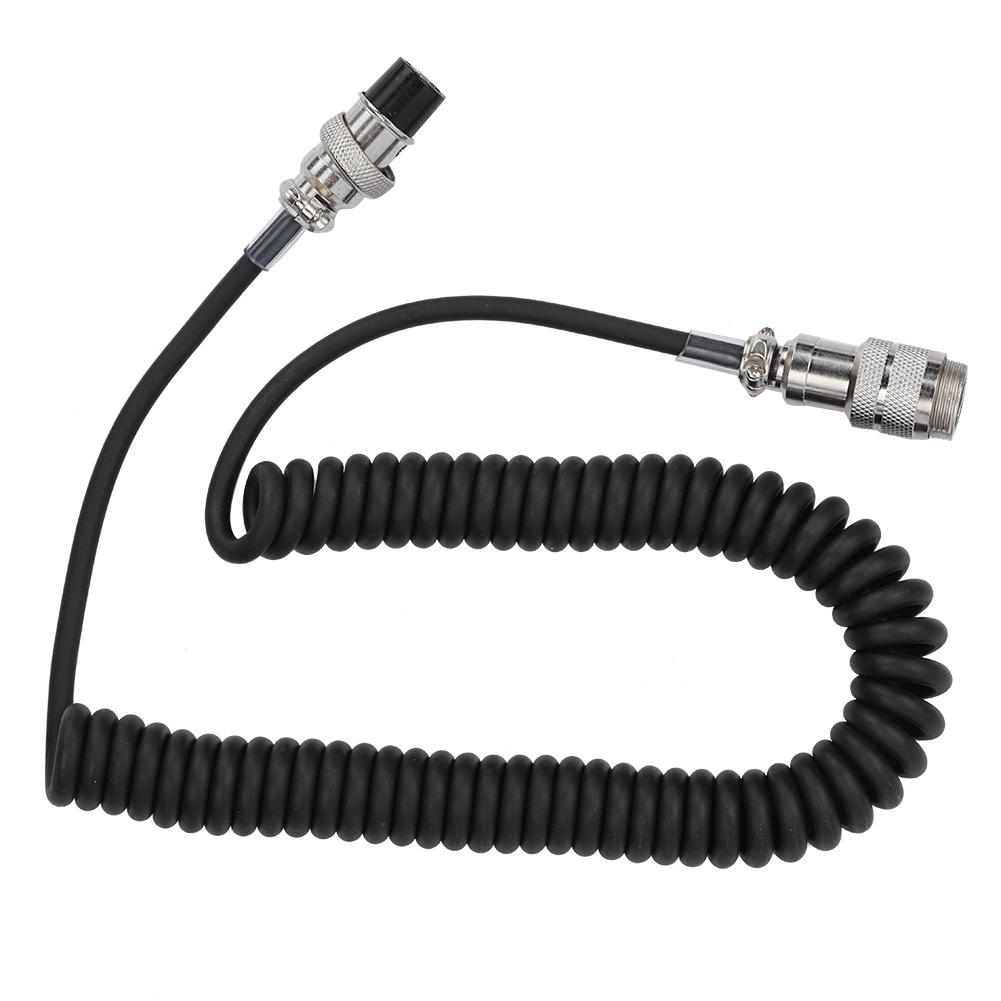 Handy 8 Pin Coiled Extension Microphone Cord Male Female Cable