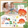 Dinosaur Letter Matching Puzzle, Children's Puzzle Toy For Recognizing And Spelling Words Of Different Sizes Of Letters