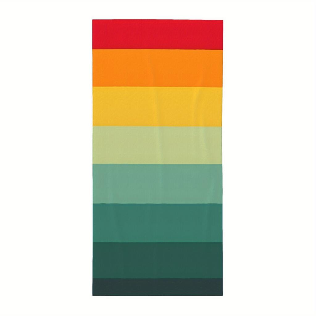 Retro Rainbow Stripe Beach Towel Patterned Sunscreen And Windproof Suitable For Swimming Pool Camping Travel Blanket