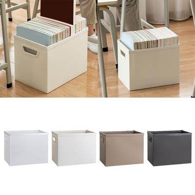 Plastic Document File Organiser Filing Storage Box with Handle Collapsible File Folder Box File Storage and Filing Box