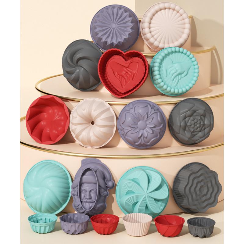 Stampo da 6 Pollici per Torta Charlotte in Silicone Cheesecake Antiaderente Tondo Stampo in Silicone per Cottura Stampini per Torta per Torta di Fragole Crostata Torta