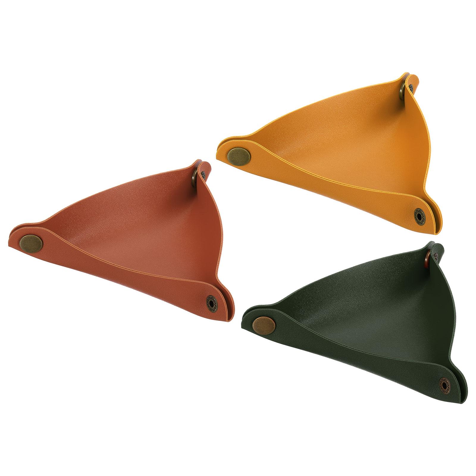 

Кожаный лоток-органайзер 6 дюймов, 3 шт. Пластиковый держатель для мелочей, Складной декоративный лоток, Органайзер для хранения для путешествий, Подарки на помолвку