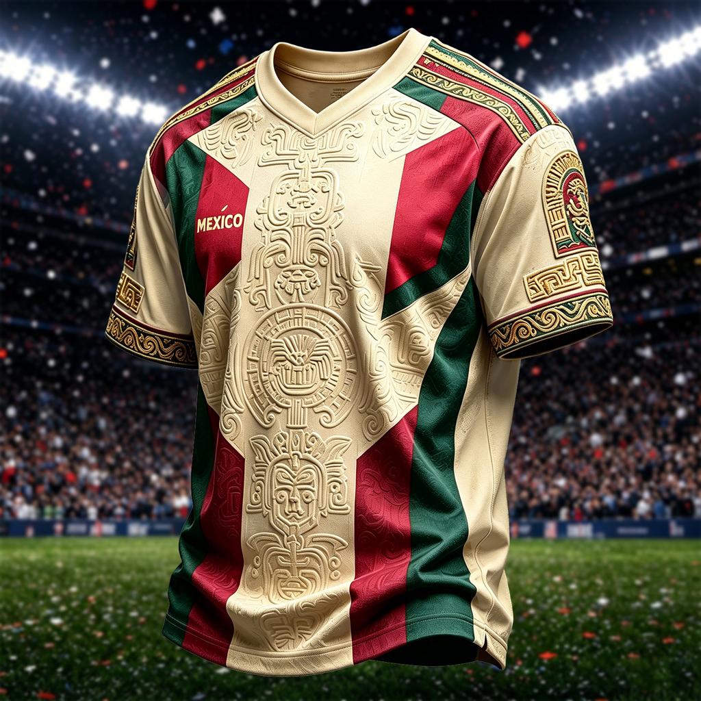 Men's Casual Short Sleeve Tee with Mexico Graphic Print, Lightweight and Breathable Neck for Summer