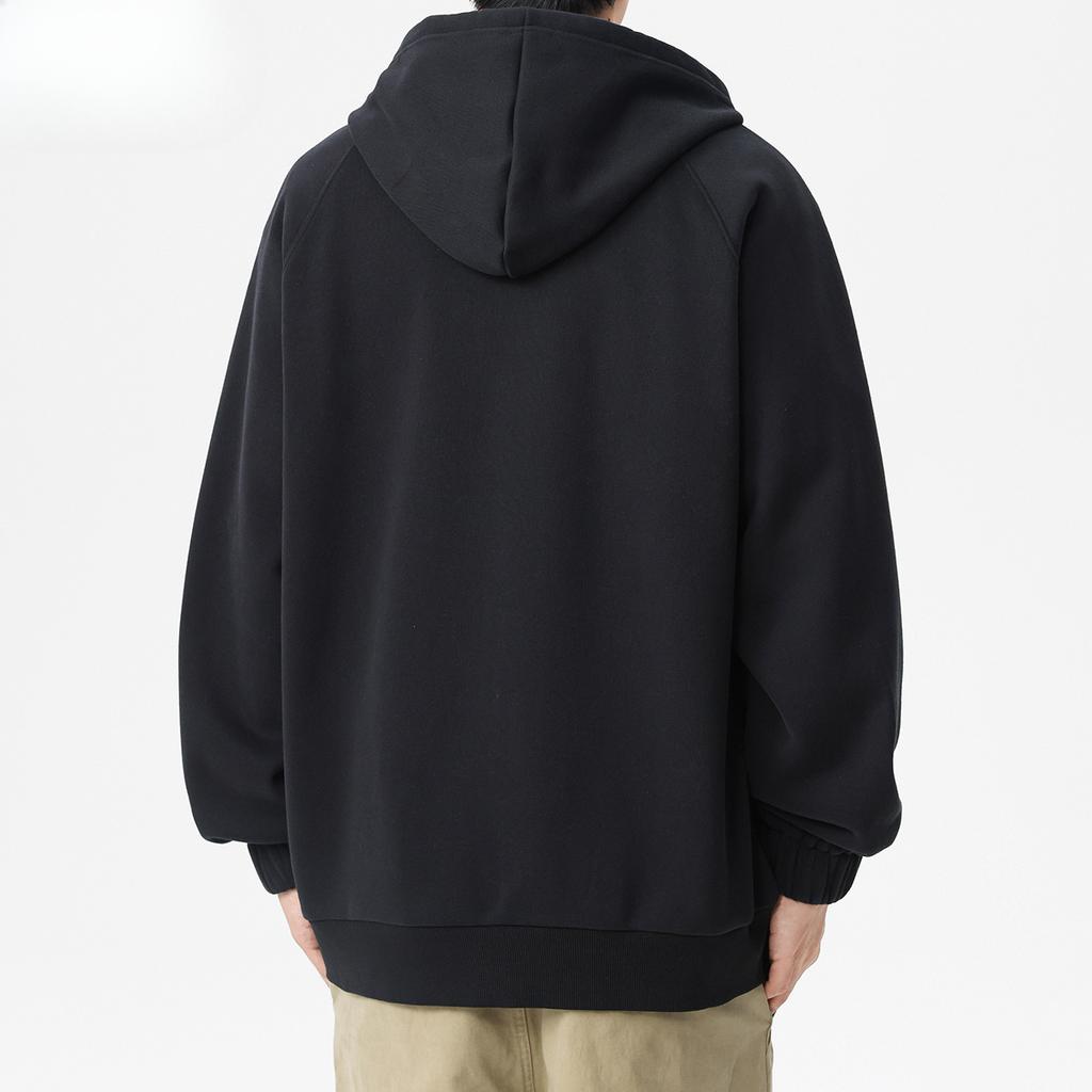 American Heavy Austrian Fleece Zipper Sweater Men'S Spring And Autumn Tide Brand Fleece Thickened Hooded Cardigan Jacket