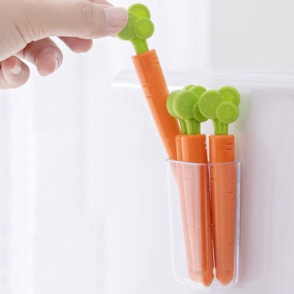 

15 уплотнительных зажимов для моркови, кухонный уплотнительный зажим для еды, уплотнительный зажим для хранения закусок, креативный магнит на холодильник 1*11.4*2.3cm