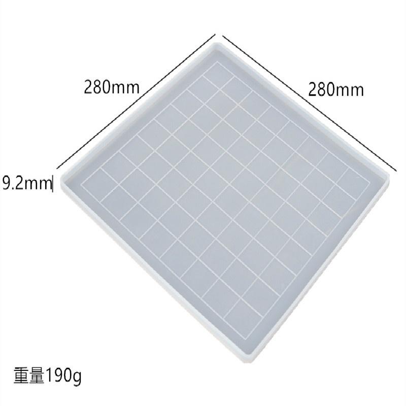 2Pcs Set Diy Epoxy Resin Mirror Silicone Mold for Chess Board Chess Pieces