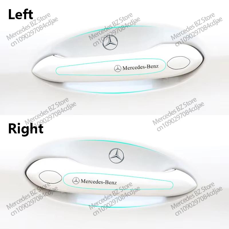 Car Stlying Door Handle Guard Sticker Auto Refit Accessorie For Mercedes Benz AMG A C E S Class W204 W205 W177 W117 W222 W212