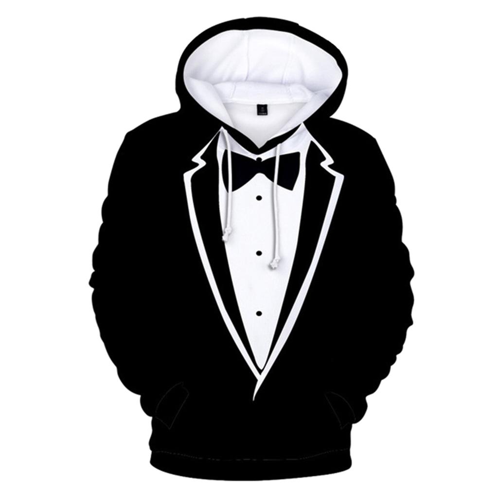 Fashion Print Loose Men's And Women's Long Sleeve Hooded Sweater