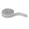 1yard 15mm   Mesh Wrap Roll     Rhinestone Ribbon Decoration (Gray)