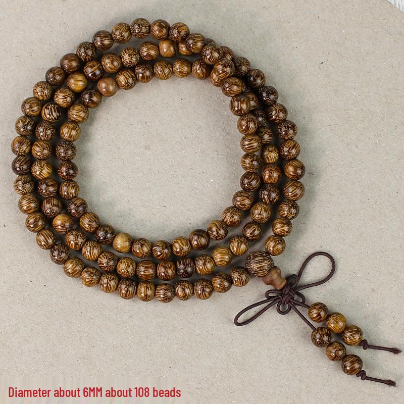 Wooden Sandalwood Buddhist Bead Bracelets - 108 Beads, Unisex Jewelry for Couples