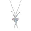 Colorful Alloy Dancing Girl Necklace for Women
