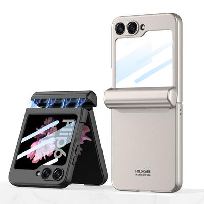 New Model Suitable for Samsung Z Flip6 Mobile Phone Case Magnetic Hinge Hidden Pen Case Flip6 Folding Screen Mobile Phone Case