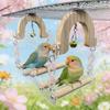 5 Wooden Perch Poles Multifunctional Ring Acrylic 20 Cm 1 Pc