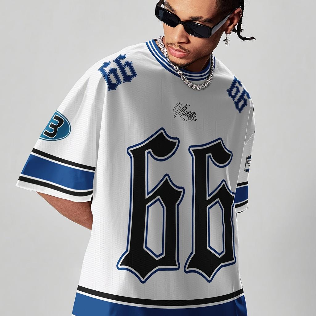 American Street Sports t-Shirt Summer Men's Round Neck Loose Quick Drying Short Sleeved 3d Digital Printed Tee Casual Top