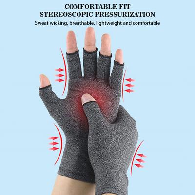 1 Paar Herren Arthritis-Handschuhe Schmerzlinderung Therapeutische Kompressionshandschuhe Unisex Fingerlose Hand Daumen Kompressionshandschuhe Damen