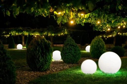 Kula Lampa Ogrodowa Oprawa Oświetleniowa Zewnętrzna Biała E27 Led 50Cm 230V