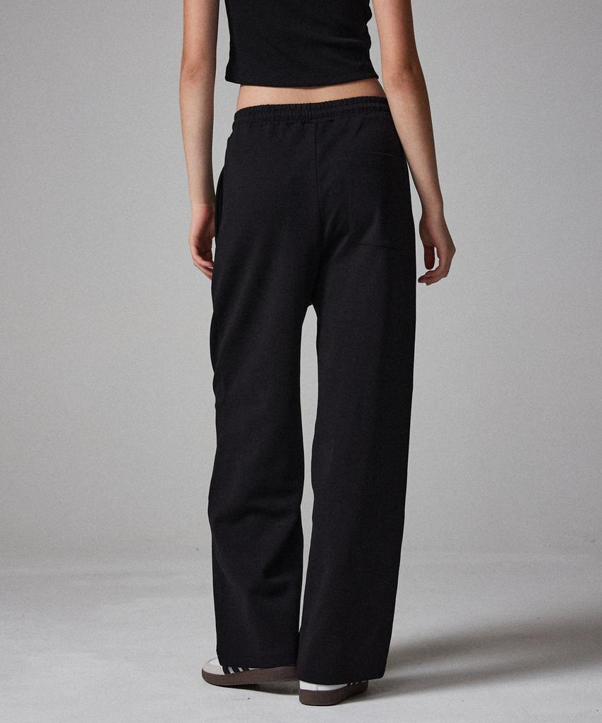 AWESOME STUDIO Double-Pleated Wide Sweatpants Black