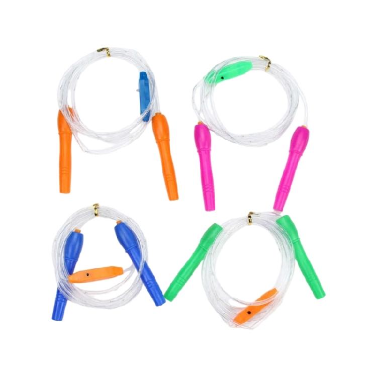 Светящаяся скакалка для тренировок, школы, дома, спорта, детская и взрослая скакалка для прыжков с нескользящей ручкой 1