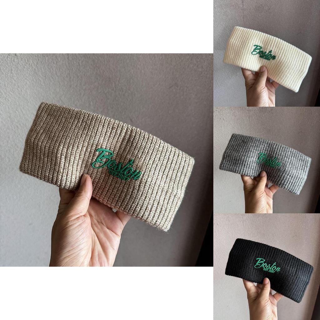 Korea Fashion Letter Headband For Women And Men With Knitted Material Fall Winter Accessory