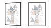 Obraz plakat w ramie 43x33 cm żyrafa p1183
