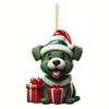 Charming Dog Acrylic Christmas Tree Ornament Decorative Pendant For Festive Holidays
