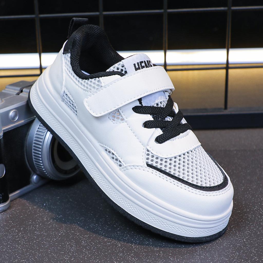 Children's Sports Shoes Boys' Fashion Little White Shoes 2025 Summer New Breathable Mesh Board Shoes Girls' Casual Shoes Trend