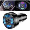 4 USB Ports Car Charger Adapter 12V LED Display QC3.0 Fast Charging Accessories