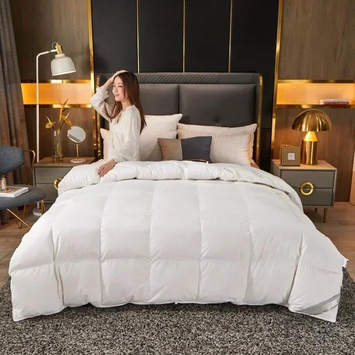

Down duvet 95 white goose down five-star hotel warm double single duvet core goose down duvet 150x200cm 2.5kg белый