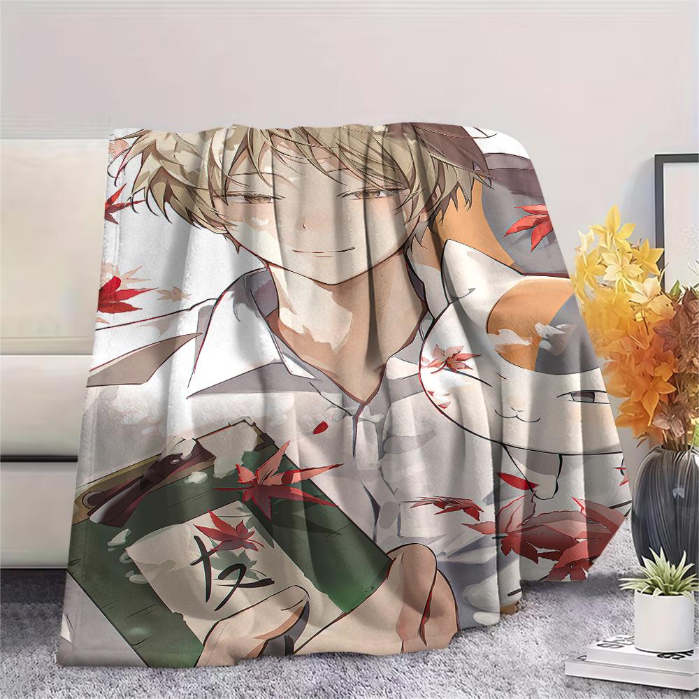 Takashi Natsume Print Flannel Blanket,High quality Comfortable for All Seasons,Home Decor,Warmth and Comfort,Perfect for Christmas Gifts