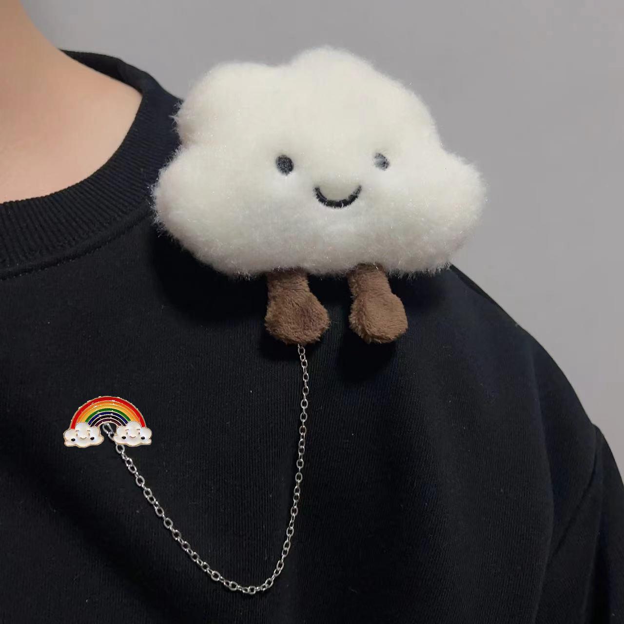 

Персонализированная мультяшная брошь и милая булавка с динозавром — плюшевый аксессуар для пар cloud chain brooch rainbow style белый
