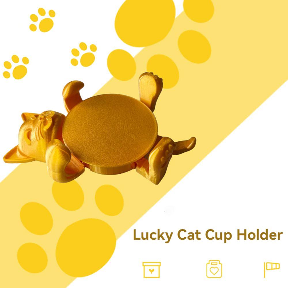

Heat Insulation Cat Coasters Lucky Cat Cup Holder Creativity Tea Coaster Classroom 1