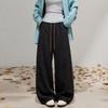 Women's Brushed Loose Drawstring Wide-Leg Pants