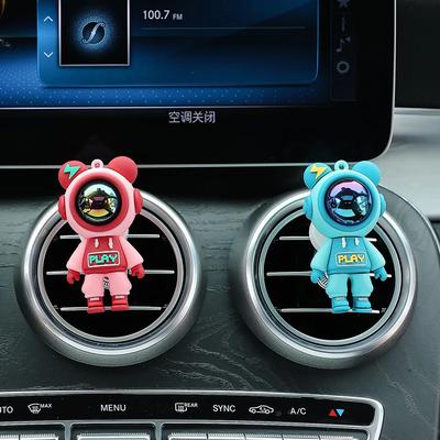 Clipe de perfume para tomada de ar de carro, clipe de astronauta de desenhos animados, saída de ar condicionado, aromaterapia, acessórios interiores de carro