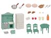Sylvanian Families Furniture [Dining Room Set] SE-198 ST Mark Certified Toy Dollhouse for Ages 3 and Up, Sylvanian Families by Epoch