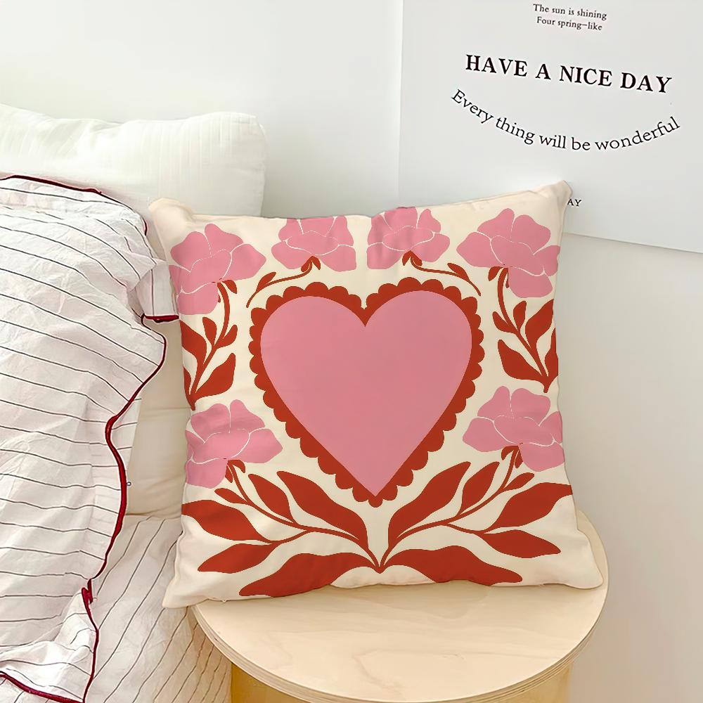 

любовь цветок модный узор наволочка Удобная мягкая наволочка для дивана гостиной домашнего офиса Декор Защитные чехлы 30x30CM(12x12in)