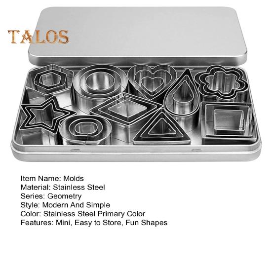 30Pcs/Set Mini Cookie Cutters Set Stainless Steel Easy To Store Fun Shapes Unique Anti-rust Molds for Kids