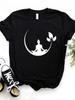 Women T Shirt Buddha Lotos Print Tshirt Women Short Sleeve O Neck Loose Tshirt Ladies Causal Tee Shirt Clothes Tops