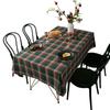 High-End Green Plaid Christmas & New Year Tablecloth for Dining and Coffee Tables
