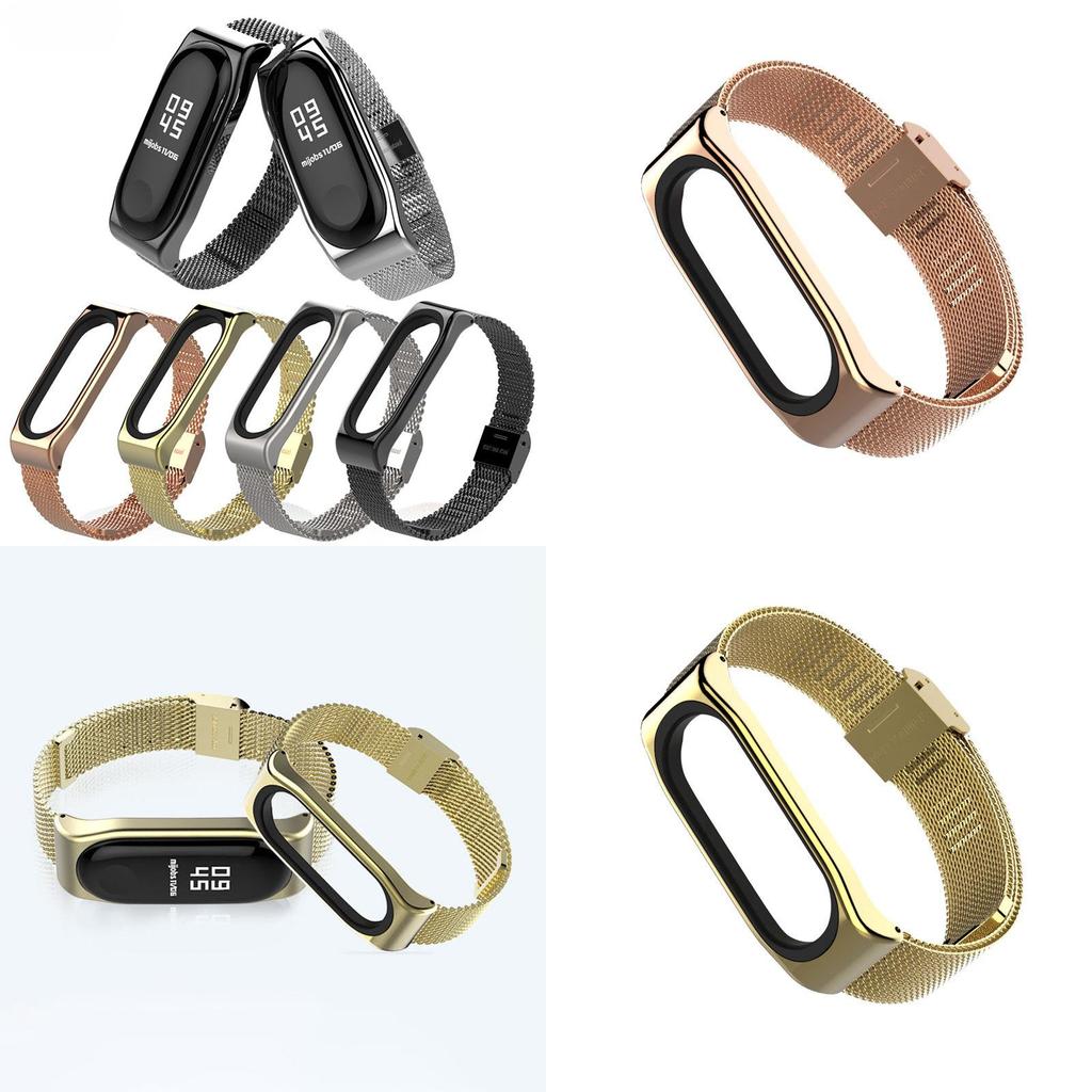 Exquisite Luxury Wrist Strap Metal Wristband For Xiaomi Mi Band 3 In Magnetic Stainless Steel