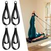 2x D-Ringe Riemengriff Heimtrainingszubehör Pilates Doppelschlaufengurte für Reformer für Arme Anfänger Yoga Damen Herren Fitnessstudio