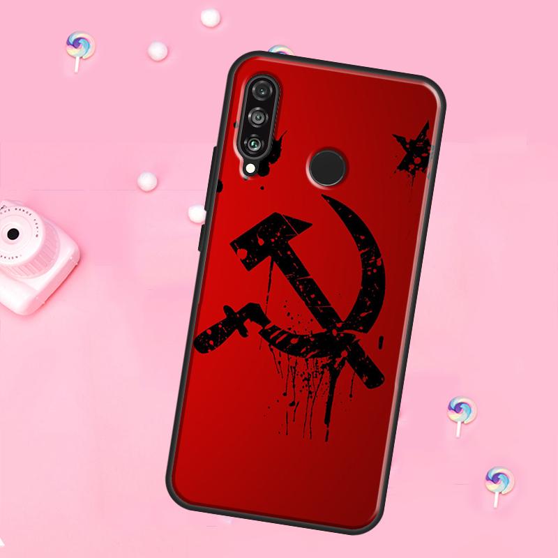 USSR Flag Soviet Union For Huawei Nova 12i 7i 8i 11i 12s Y73 Y70 Y90 Y60 Y72 Y61 Y91 9 10 SE P30 Pro P40 Lite Case