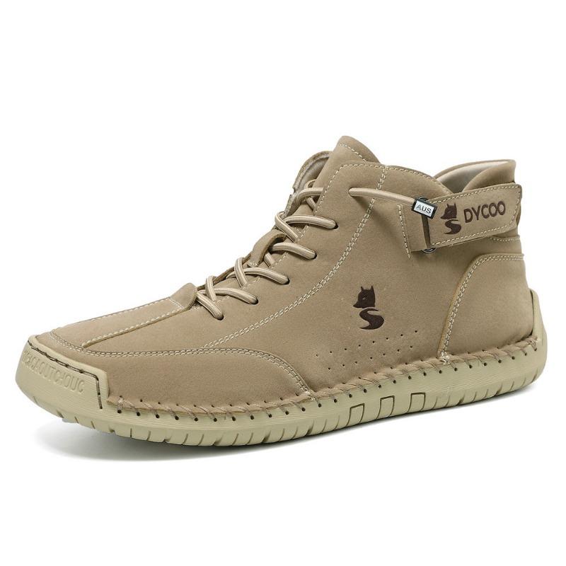 Hand-stitched Martin boots autumn and winter high-top men's shoes men's new casual short boots