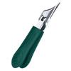Specialized Cuticle Clippers with Angled Anti-Splash Tip for Tough Nails, Green Arrow Pattern Handle