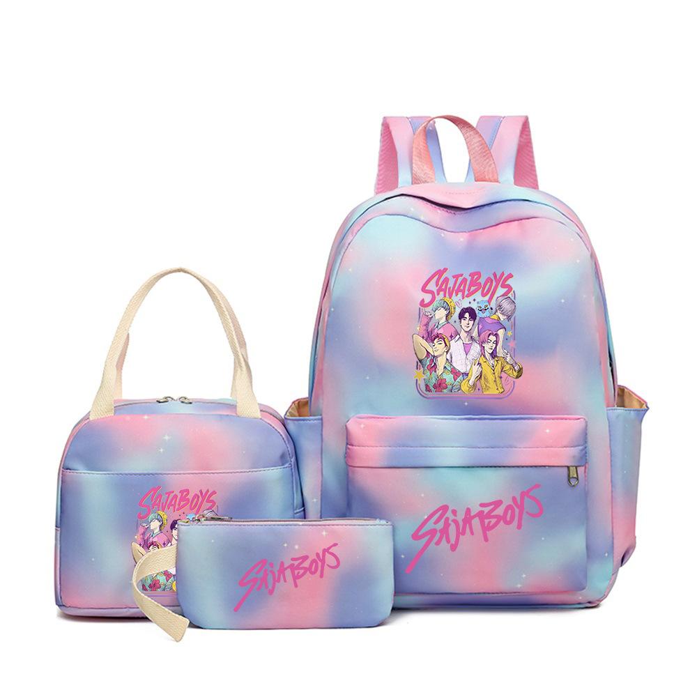 Witch Hunter Three-Piece Backpack Girl Digital Printing Elementary School Bag Large Capacity Backpack