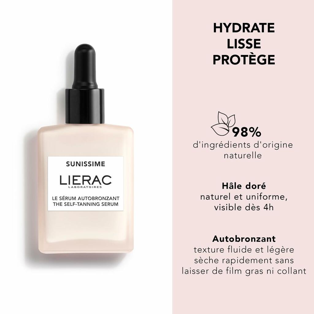 Lierac, Sunissime, Hyaluronic Acid, Bronzing, Self-Tanning Drops, For Face, 30 Ml