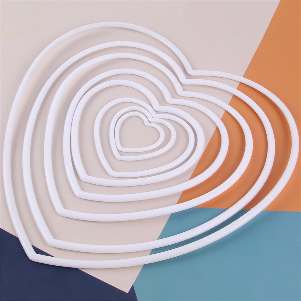 Traumfänger Kreisringe Herzförmige Makramee-Ringe Zubehör DIY Windspiel Handgefertigter Schmuck Bastelbedarf