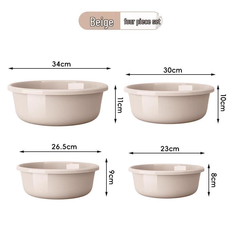 Large Durable Multi-Purpose Plastic Wash Basin for Dorms and Babies